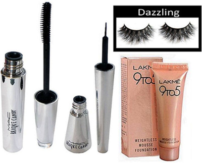

Dazzling Eyelashes, Mac Brooke Candy Eyeliner & Mascara, Mousse(Set of 4)