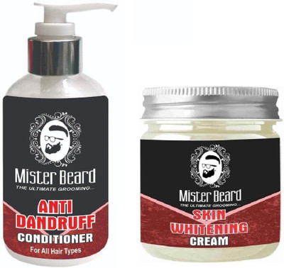

MISTER BEARD Anti Dandruff Conditioner 200ml WITH Skin Whitening Cream 100gm(Set of 2)