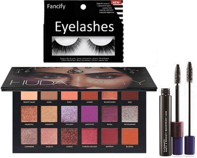 

Fancify Eyelashes & Desert Dusk Eye shadow Palette & Haute Naughty Double Effect Mascara(Set of 4)