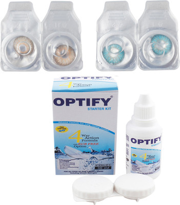 

Optify Combo Pack Monthly Color Contact Lens (Zero Power, Hazel-Aqua, Pack of 2) Monthly Contact Lens(1, Hazel-Aqua, Pack of 2)
