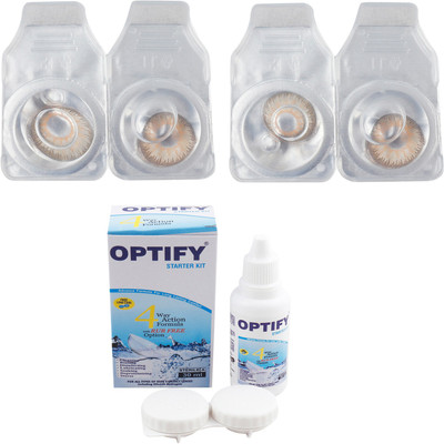 

Optify Combo Pack Monthly Color Contact Lens (Zero Power, Hazel-Hazel, Pack of 2) Monthly Contact Lens(1, Hazel-Hazel, Pack of 2)