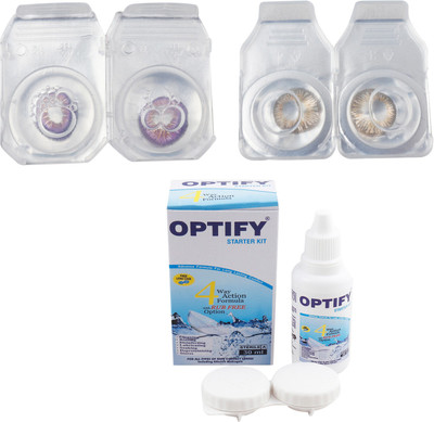 

Optify Combo Pack Monthly Color Contact Lens (Zero Power, Voilet-Honey, Pack of 2) Monthly Contact Lens(1, Voilet-Honey, Pack of 2)