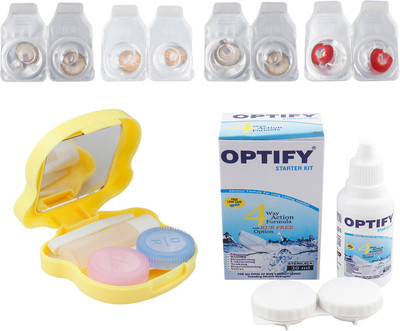 

Optify Combo Pack Monthly Color Contact Lens (Zero Power, Pure Hazel-Honey-Hazel-Red, Pack of 4) Monthly Contact Lens(1, Pure Hazel-Honey-Hazel-Red, Pack of 4)