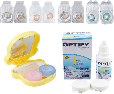 

Optify Combo Pack Monthly Color Contact Lens (Zero Power, Pure Hazel-Honey-Hazel-Aqua, Pack of 4) Monthly Contact Lens(1, Pure Hazel-Honey-Hazel-Aqua, Pack of 4)