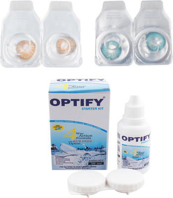 

Optify Combo Pack Monthly Color Contact Lens (Zero Power, Honey-Aqua, Pack of 2) Monthly Contact Lens(1, Honey-Aqua, Pack of 2)