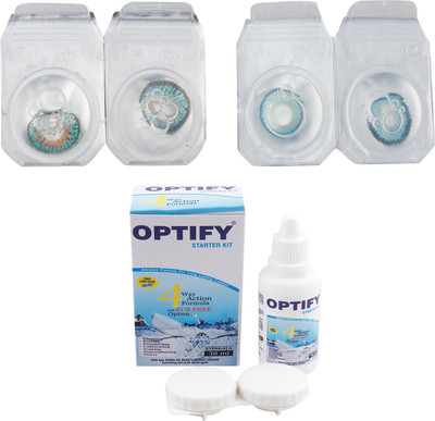 

Optify Combo Pack Monthly Color Contact Lens (Zero Power, Tarquise-Aqua , Pack of 2) Monthly Contact Lens(1, Tarquise-Aqua, Pack of 2)