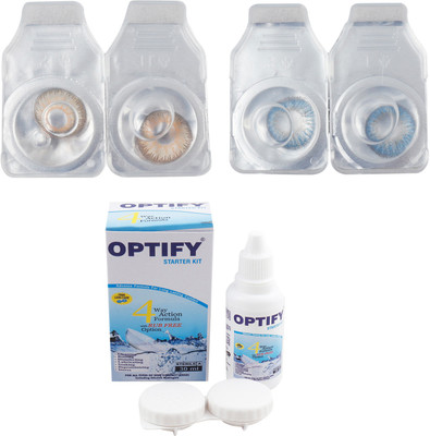 

Optify Combo Pack Monthly Color Contact Lens (Zero Power, Hazel-Blue, Pack of 2) Monthly Contact Lens(1, Hazel-Blue, Pack of 2)