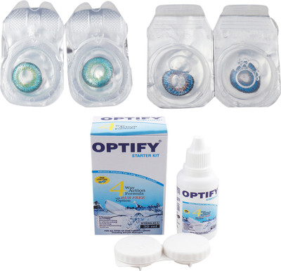 

Optify Combo Pack Monthly Color Contact Lens (Zero Power, Tarquise-Blue, Pack of 2) Monthly Contact Lens(1, Tarquise-Blue, Pack of 2)