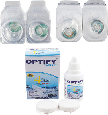 

Optify Combo Pack Monthly Color Contact Lens (Zero Power, Green-Tarquise, Pack of 2) Monthly Contact Lens(1, Green-Tarquise, Pack of 2)