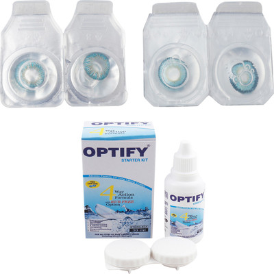 

Optify Combo Pack Monthly Color Contact Lens (Zero Power, Blue-Aqua , Pack of 2) Monthly Contact Lens(1, Blue-Aqua, Pack of 2)