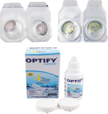 

Optify Combo Pack Monthly Color Contact Lens (Zero Power, Grey-Green, Pack of 2) Monthly Contact Lens(1, Grey-Green, Pack of 2)