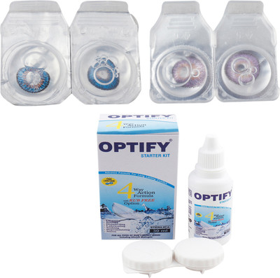 

Optify Combo Pack Monthly Color Contact Lens (Zero Power, Dark Blue-Voilet, Pack of 2) Monthly Contact Lens(1, Dark Blue-Voilet, Pack of 2)