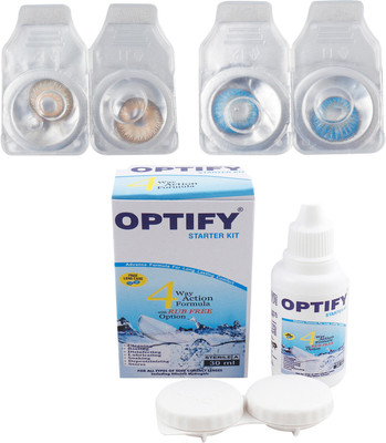 

Optify Combo Pack Monthly Color Contact Lens (Zero Power, Hazel-Aquablue, Pack of 2) Monthly Contact Lens(1, Hazel-Aquablue, Pack of 2)