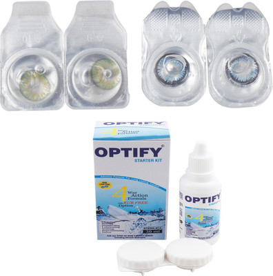 

Optify Combo Pack Monthly Color Contact Lens (Zero Power, Green-Sea Blue , Pack of 2) Monthly Contact Lens(1, Green-Sea Blue, Pack of 2)