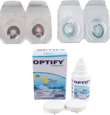 

Optify Combo Pack Monthly Color Contact Lens (Zero Power, Brown-Aqua, Pack of 2) Monthly Contact Lens(1, Brown-Aqua, Pack of 2)