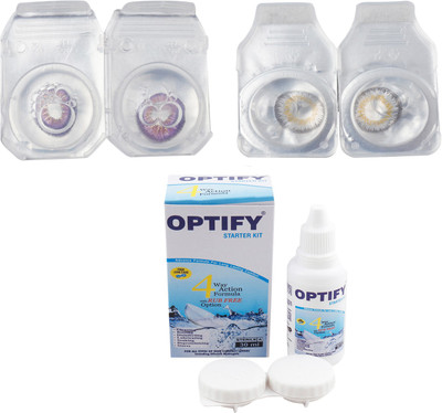 

Optify Combo Pack Monthly Color Contact Lens (Zero Power, Voilet-Dark Grey , Pack of 2) Monthly Contact Lens(1, Voilet-Dark Grey, Pack of 2)