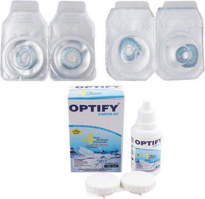

Optify Combo Pack Monthly Color Contact Lens (Zero Power, Sky Blue-Blue, Pack of 2) Monthly Contact Lens(1, Sky Blue-Blue, Pack of 2)