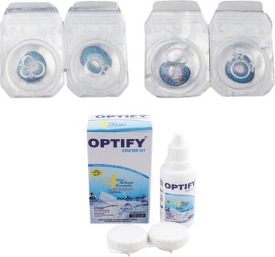 

Optify Combo Pack Monthly Color Contact Lens (Zero Power, Blue-Blue , Pack of 2) Monthly Contact Lens(1, Blue-Blue, Pack of 2)