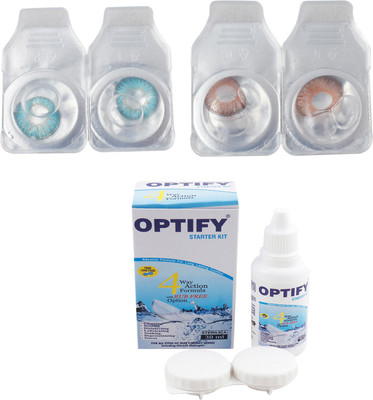 

Optify Combo Pack Monthly Color Contact Lens (Zero Power, Aqua-Hazel, Pack of 2) Monthly Contact Lens(1, Aqua-Hazel, Pack of 2)
