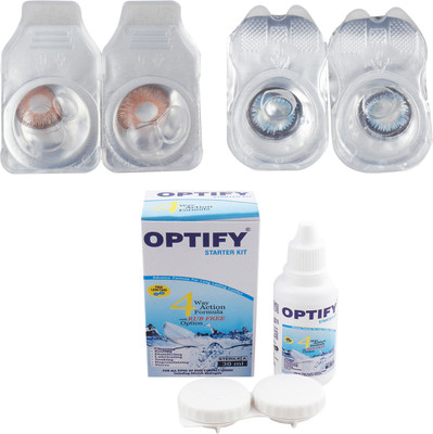 

Optify Combo Pack Monthly Color Contact Lens (Zero Power, Hazel-Sea Blue , Pack of 2) Monthly Contact Lens(1, Hazel-Sea Blue, Pack of 2)