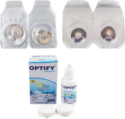 

Optify Combo Pack Monthly Color Contact Lens (Zero Power, Hazel-Brown, Pack of 2) Monthly Contact Lens(1, Hazel-Brown, Pack of 2)