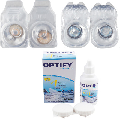 

Optify Combo Pack Monthly Color Contact Lens (Zero Power, Brown-Sea Blue , Pack of 2) Monthly Contact Lens(1, Brown-Sea Blue, Pack of 2)