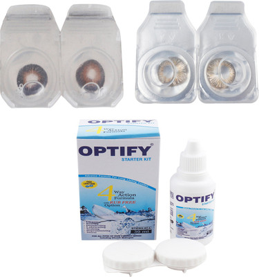 

Optify Combo Pack Monthly Color Contact Lens (Zero Power, Brown-Honey, Pack of 2) Monthly Contact Lens(1, Brown-Honey, Pack of 2)