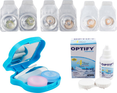 

Optify Combo Pack Monthly Color Contact Lens with Kit (Zero Power, Green-Hazel-Honey, Pack of 3) Monthly Contact Lens(1, Green-Hazel-Honey, Pack of 3)