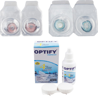 

Optify Combo Pack Monthly Color Contact Lens (Zero Power, Pink-Aqua, Pack of 2) Monthly Contact Lens(1, Pink-Aqua, Pack of 2)