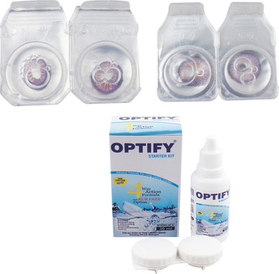 

Optify Combo Pack Monthly Color Contact Lens (Zero Power, Voilet-Voilet, Pack of 2) Monthly Contact Lens(1, Voilet-Voilet, Pack of 2)