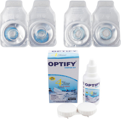 

Optify Combo Pack Monthly Color Contact Lens (Zero Power, Aquablue-Sky Blue , Pack of 2) Monthly Contact Lens(1, Aquablue-Sky Blue, Pack of 2)
