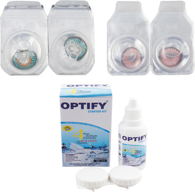 

Optify Combo Pack Monthly Color Contact Lens (Zero Power, Tarquise-Pink, Pack of 2) Monthly Contact Lens(1, Tarquise-Pink, Pack of 2)