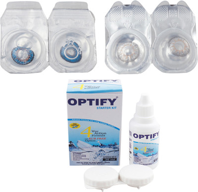 

Optify Combo Pack Monthly Color Contact Lens (Zero Power, Dark Blue-Grey, Pack of 2) Monthly Contact Lens(1, Dark Blue-Grey, Pack of 2)