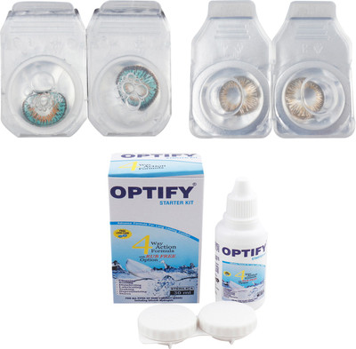 

Optify Combo Pack Monthly Color Contact Lens (Zero Power, Tarquise-Honey, Pack of 2) Monthly Contact Lens(1, Tarquise-Honey, Pack of 2)