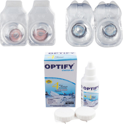 

Optify Combo Pack Monthly Color Contact Lens (Zero Power, Pink-Sea Blue, Pack of 2) Monthly Contact Lens(1, Pink-Sea Blue, Pack of 2)