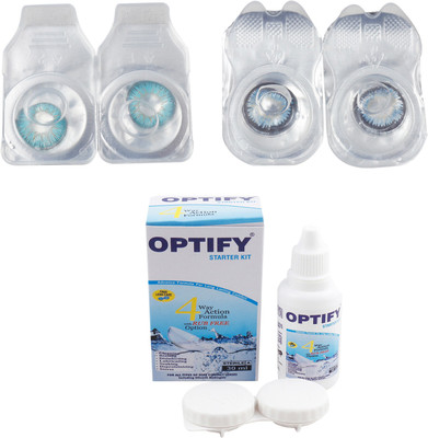 

Optify Combo Pack Monthly Color Contact Lens (Zero Power, Aqua-Sea Blue , Pack of 2) Monthly Contact Lens(1, Aqua-Sea Blue, Pack of 2)