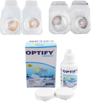 

Optify Combo Pack Monthly Color Contact Lens (Zero Power, Honey-Grey, Pack of 2) Monthly Contact Lens(1, Honey-Grey, Pack of 2)