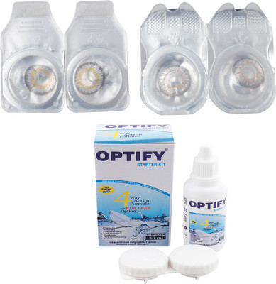 

Optify Combo Pack Monthly Color Contact Lens (Zero Power, Dark Grey-Grey, Pack of 2) Monthly Contact Lens(1, Dark Grey-Grey, Pack of 2)