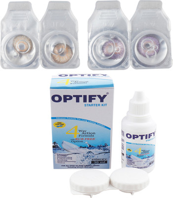 

Optify Combo Pack Monthly Color Contact Lens (Zero Power, Hazel-Voilet, Pack of 2) Monthly Contact Lens(1, Hazel-Voilet, Pack of 2)