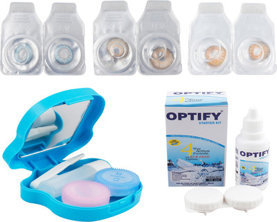 

Optify Combo Pack Monthly Color Contact Lens with Kit (Zero Power, Skyblue-Hazel-Honey, Pack of 3) Monthly Contact Lens(1, Skyblue-Hazel-Honey, Pack of 3)