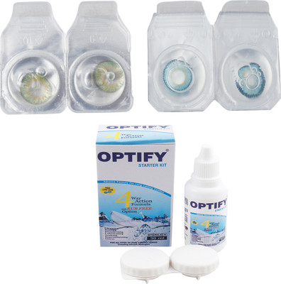 

Optify Combo Pack Monthly Color Contact Lens (Zero Power, Green-Aqua, Pack of 2) Monthly Contact Lens(1, Green-Aqua, Pack of 2)