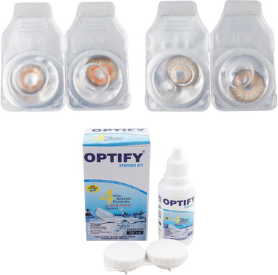

Optify Combo Pack Monthly Color Contact Lens (Zero Power, Honey-Hazel, Pack of 2) Monthly Contact Lens(1, Honey-Hazel, Pack of 2)
