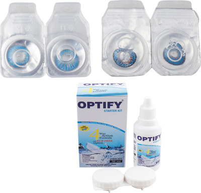 

Optify Combo Pack Monthly Color Contact Lens (Zero Power, Aquablu-Dark Blue, Pack of 2) Monthly Contact Lens(1, Aquablu-Dark Blue, Pack of 2)
