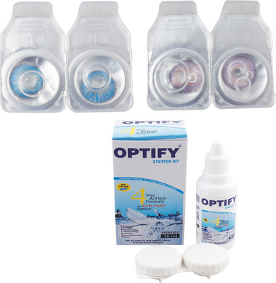 

Optify Combo Pack Monthly Color Contact Lens (Zero Power, Aquablue-Purple, Pack of 2) Monthly Contact Lens(1, Aquablue-Purple, Pack of 2)