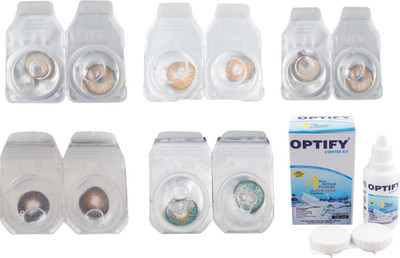 

Optify Combo Pack Monthly Color Contact Lens (Zero Power, Hazel-Honey-Gold-Brown-Tarquise, Pack of 5) Monthly Contact Lens(1, Hazel-Honey-Gold-Brown-Tarquise, Pack of 5)