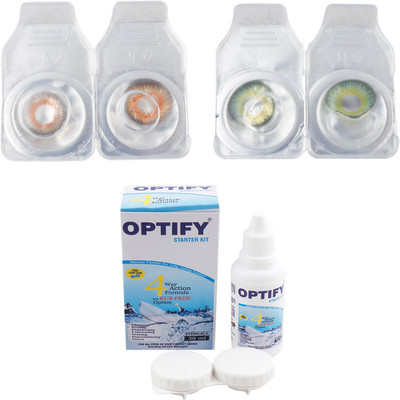 

Optify Combo Pack Monthly Color Contact Lens (Zero Power, Honey-Green , Pack of 2) Monthly Contact Lens(1, Honey-Green, Pack of 2)