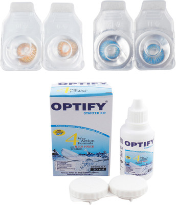 

Optify Combo Pack Monthly Color Contact Lens (Zero Power, Honey-Aquablue, Pack of 2) Monthly Contact Lens(1, Honey-Aquablue, Pack of 2)