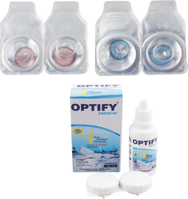

Optify Combo Pack Monthly Color Contact Lens (Zero Power, Pink-Aquablue, Pack of 2) Monthly Contact Lens(1, Pink-Aquablue, Pack of 2)