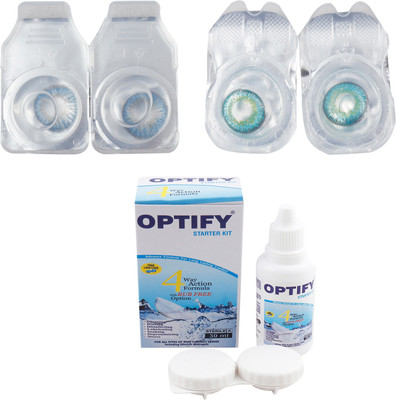 

Optify Combo Pack Monthly Color Contact Lens (Zero Power, Blue-Tarquise, Pack of 2) Monthly Contact Lens(1, Blue-Tarquise, Pack of 2)