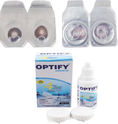 

Optify Combo Pack Monthly Color Contact Lens (Zero Power, Brown-Voilet, Pack of 2) Monthly Contact Lens(1, Brown-Voilet, Pack of 2)